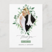 Waterverf Eucalyptus Woodland groen dank u Briefkaart (Voorkant)