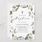 Waterverf Eucalyptus Wreatbaptisme Kaart (Voorkant)