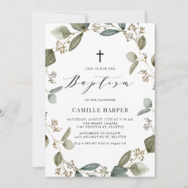 Waterverf Eucalyptus Wreatbaptisme Kaart