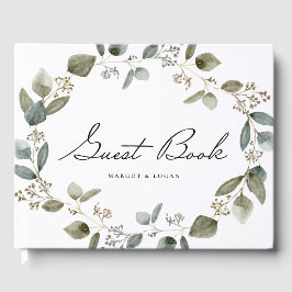 Waterverf Eucalyptus Wreath Weddenfoto Gastenboek