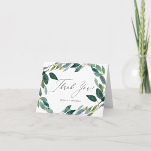 Waterverf Eucalyptus Wreath Weddenschap Hartelijk  Bedankkaart