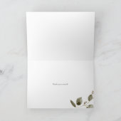 Waterverf Eucalyptus Wreath Wedding Bedankkaart (Binnen)