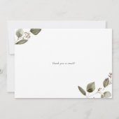 Waterverf Eucalyptus Wreath Wedding Bedankkaart (Achterkant)