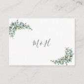 Waterverf Eucalyptus Wreath Wedding Detail Informatiekaartje (Achterkant)