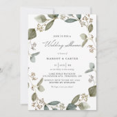 Waterverf Eucalyptus Wreath Wedding Shower Kaart (Voorkant)