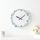 Waterverf Eucalyptus WreatWall klok (Huis)
