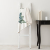 Waterverf eucalyptus zacht groen sherpa deken (In situ)