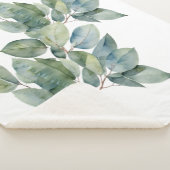 Waterverf eucalyptus zacht groen sherpa deken (3/4)