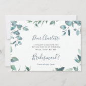Waterverf Eucalyptus zal je mijn Bridesmaid zijn Kaart (Voorkant)