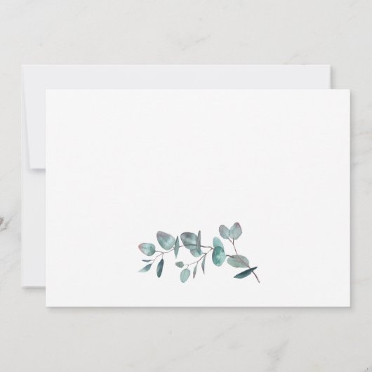 Waterverf Eucalyptus zal je mijn Bridesmaid zijn Kaart (Achterkant)