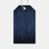 Waterverf Eucalyptus Zonnebloem Blauw Hout Bruilof Cadeaulabel (Achterkant)