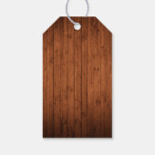 Waterverf eucalyptus zonnebloem hout bruiloft cadeaulabel (Achterkant)