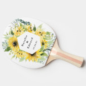 Waterverf eucalyptus zonnebloem - land tafeltennisbatje (Zijkant)