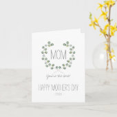 Waterverf eucalyptusblad-Lijst | Moederdag Kaart (Gele Bloem)