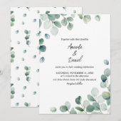 Waterverf eucalyptusbladeren (Voorkant / Achterkant)