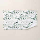 Waterverf eucalyptusbladeren bad handdoek (Handdoek)