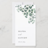 Waterverf Eucalyptusbladeren Bruiloft (Voorkant)
