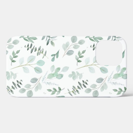 Waterverf Eucalyptusbladeren Case-Mate iPhone Case (Achterkant (horizontaal))