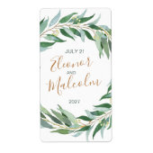 Waterverf eucalyptusbladeren etiket (Voorkant)