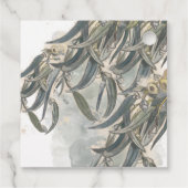 Waterverf Eucalyptusbladeren Groene Baby Shower Bedankjes Labels (Achterkant)