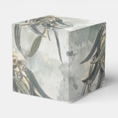 Waterverf Eucalyptusbladeren Groene Bruiloftssalon Bedankdoosjes (Achterkant)