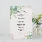 Waterverf eucalyptusbladeren in goud Lijst (Staand voorkant)