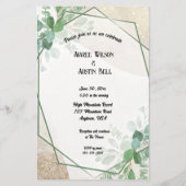 Waterverf eucalyptusbladeren in goud Lijst (Voorkant)