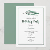 Waterverf Eucalyptusbladeren Kaart (Voorkant / Achterkant)