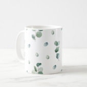 Waterverf eucalyptusbladeren koffiemok (Voorkant links)