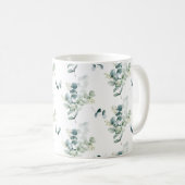 Waterverf eucalyptusbladeren koffiemok (Voorkant rechts)