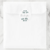 Waterverf Eucalyptusbladeren Ronde Sticker (Tas)