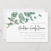 Waterverf eucalyptusboom familiereünie kaart (Voorkant)