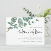 Waterverf eucalyptusboom familiereünie kaart (Staand voorkant)