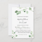 waterverf eucalyptusbruiloft kaart (Voorkant)