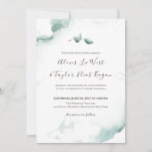 Waterverf Eucalyptusbruiloft vernieuwen Kaart (Voorkant)