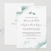 Waterverf Eucalyptusbruiloft vernieuwen Kaart (Voorkant / Achterkant)