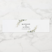 Waterverf eucalyptusbruiloft waterfles etiket (Enkel label)