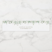 waterverf eucalyptusbruiloft waterfles etiket (Enkel label)