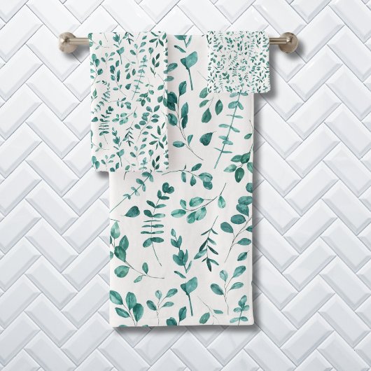 Waterverf Eucalyptuspatroon Bad Handdoek