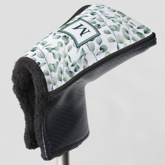 Waterverf Eucalyptuspatroon Golfheadcover (3/4 voorkant)