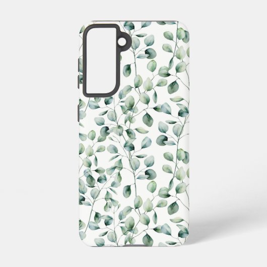 Waterverf Eucalyptuspatroon Samsung Galaxy Hoesje (Achterkant)