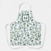 Waterverf Eucalyptuspatroon Schort (Voorkant)