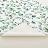 Waterverf Eucalyptuspatroon Sherpa Deken (3/4)