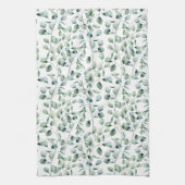 Waterverf Eucalyptuspatroon Theedoek (Verticaal)