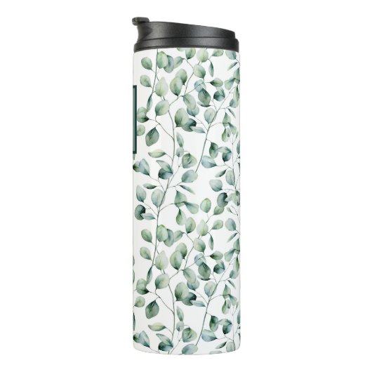 Waterverf Eucalyptuspatroon Thermosbeker (Geroteerd rechts)