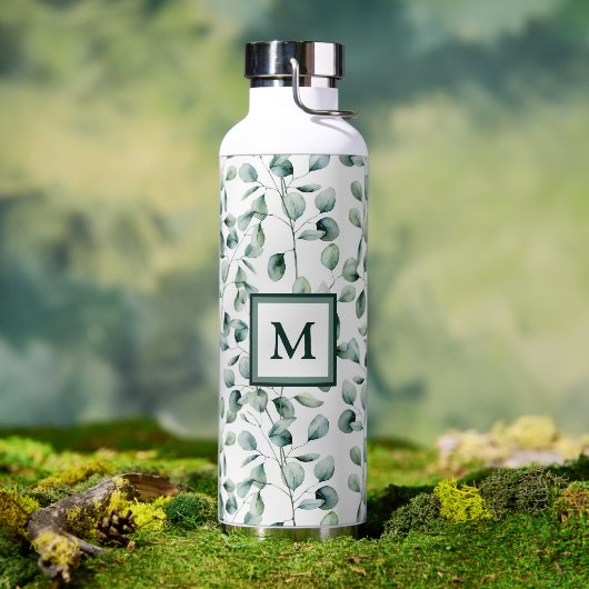 Waterverf Eucalyptuspatroon Waterfles (Buiten)