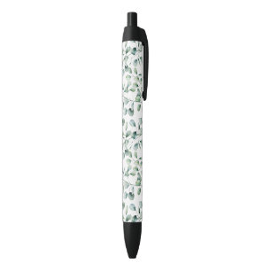 Waterverf Eucalyptuspatroon Zwarte Inkt Pen
