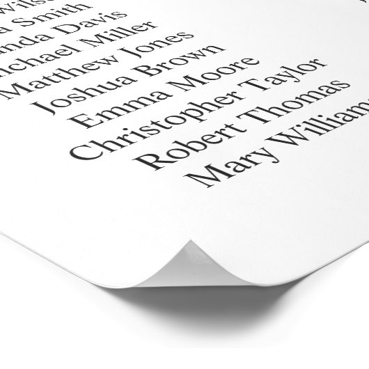 Waterverf eucalyptusscript trouwzittingsschema poster (Hoek)