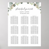 waterverf eucalyptustrouwzitje poster (Voorkant)