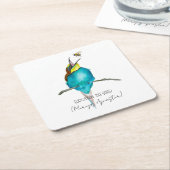 Waterverf (Europese bijeneter) Kartonnen Onderzetters (Schuin)